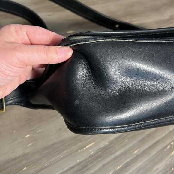 COACH 9951  CLASSIC BLACK SHOULDER SADDLE BAG CROSSBODY - Picture 8 of 17